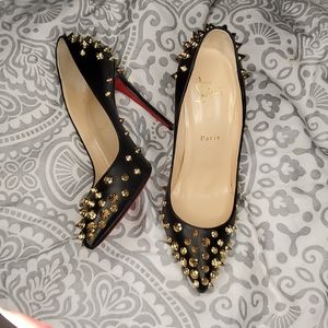 Louboutin gold spikes